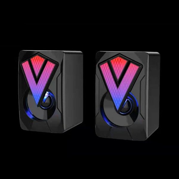 Mini RGB Luminous Multimedia Desktop Laptop USB Speaker Speaker Bookshelf Speakers