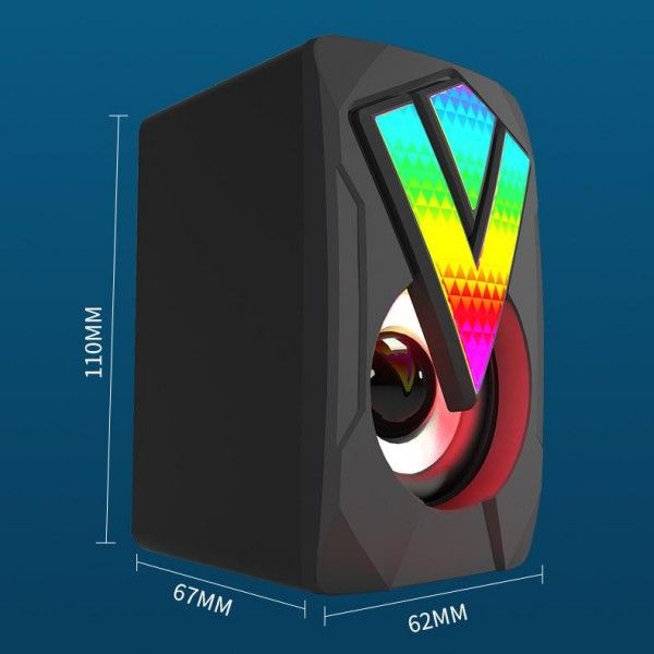 Mini RGB Luminous Multimedia Desktop Laptop USB Speaker Speaker Bookshelf Speakers