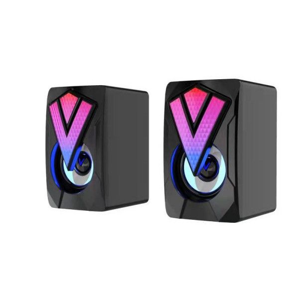 Mini RGB Luminous Multimedia Desktop Laptop USB Speaker Speaker Bookshelf Speakers