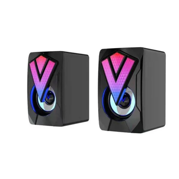 Mini RGB Luminous Multimedia Desktop Laptop USB Speaker Speaker Bookshelf Speakers