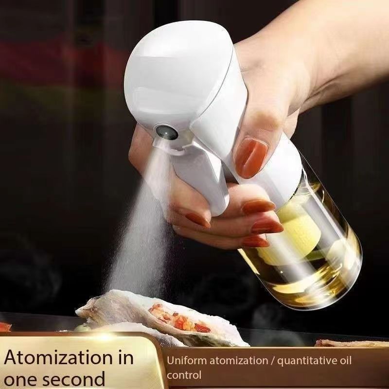 Black Transparent Kitchen Oil Bottle Cooking Oil Spray Olive Oil Bottle Fitness Barbecue Spray Oil Dispenser Household
