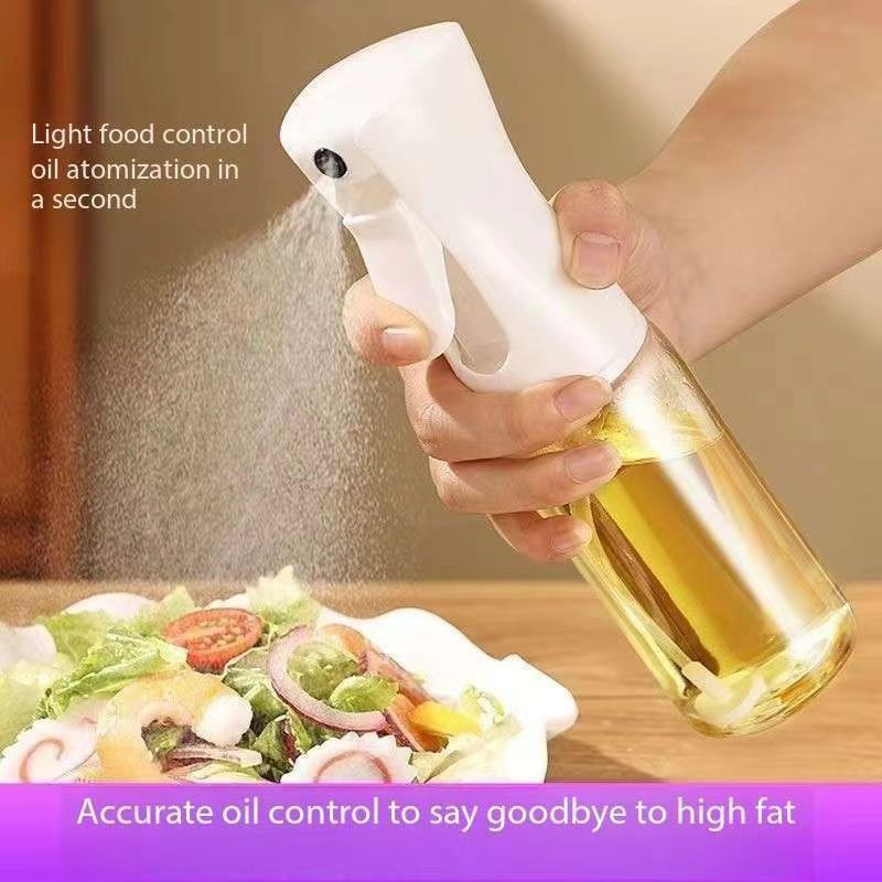 Black Transparent Kitchen Oil Bottle Cooking Oil Spray Olive Oil Bottle Fitness Barbecue Spray Oil Dispenser Household