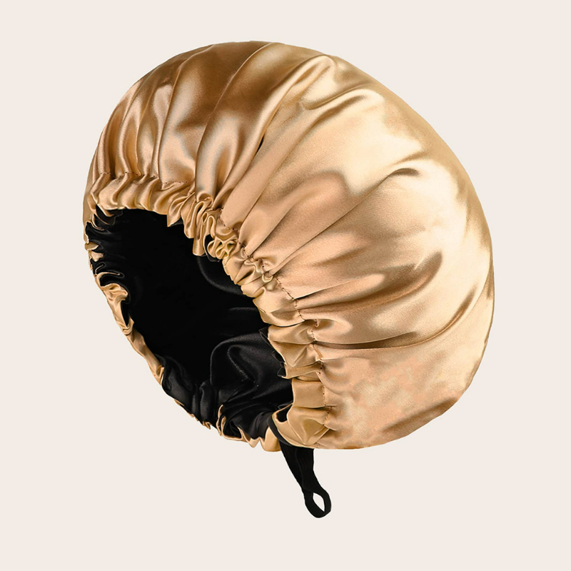 New Women Solid Reversible Satin Bonnet For Curly Hair Cap Double Layer Adjustable Sleep Cap Elastic Hair Cap Haircare Night Hat