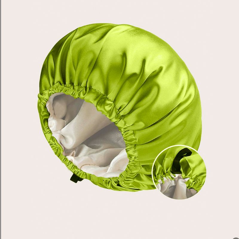 New Women Solid Reversible Satin Bonnet For Curly Hair Cap Double Layer Adjustable Sleep Cap Elastic Hair Cap Haircare Night Hat