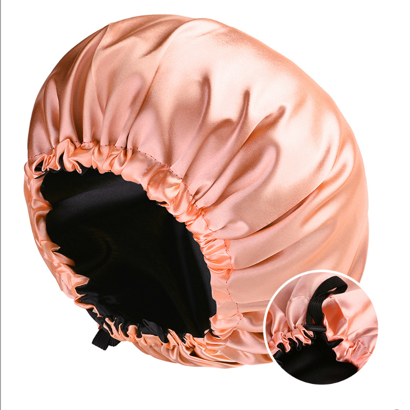 New Women Solid Reversible Satin Bonnet For Curly Hair Cap Double Layer Adjustable Sleep Cap Elastic Hair Cap Haircare Night Hat