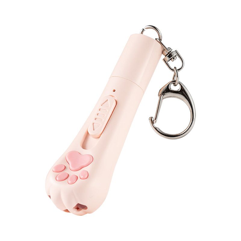 USB charging multi-function laser cat-teasing keychain can be switched pattern purple light cat urine white chase laser pointer tool