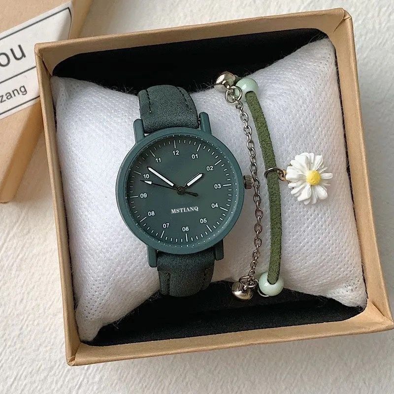 Korean version of simple temperament ins style girl middle school girls little fresh imitation ancient sen department girls watch