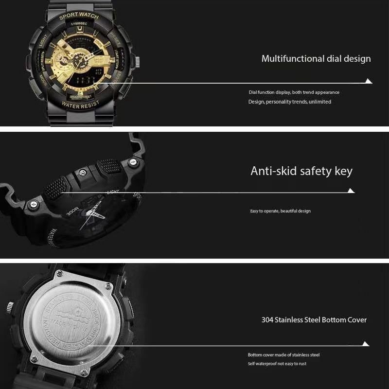 Hot electronic watch male student personality trend unicorn junior high school sports waterproof alarm clock multi-functional watch