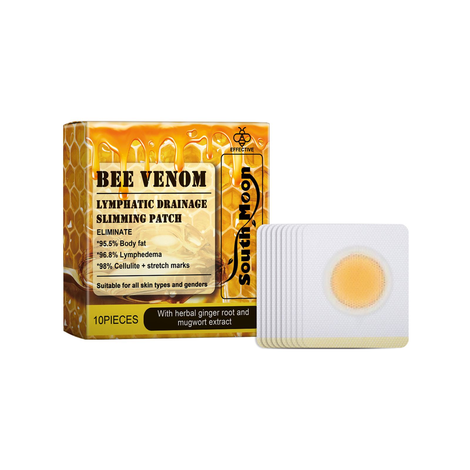 10 South Moon Bee Venom Body Care Patch Herbal Essence Gentle care body lazy body beauty Slimming patch
