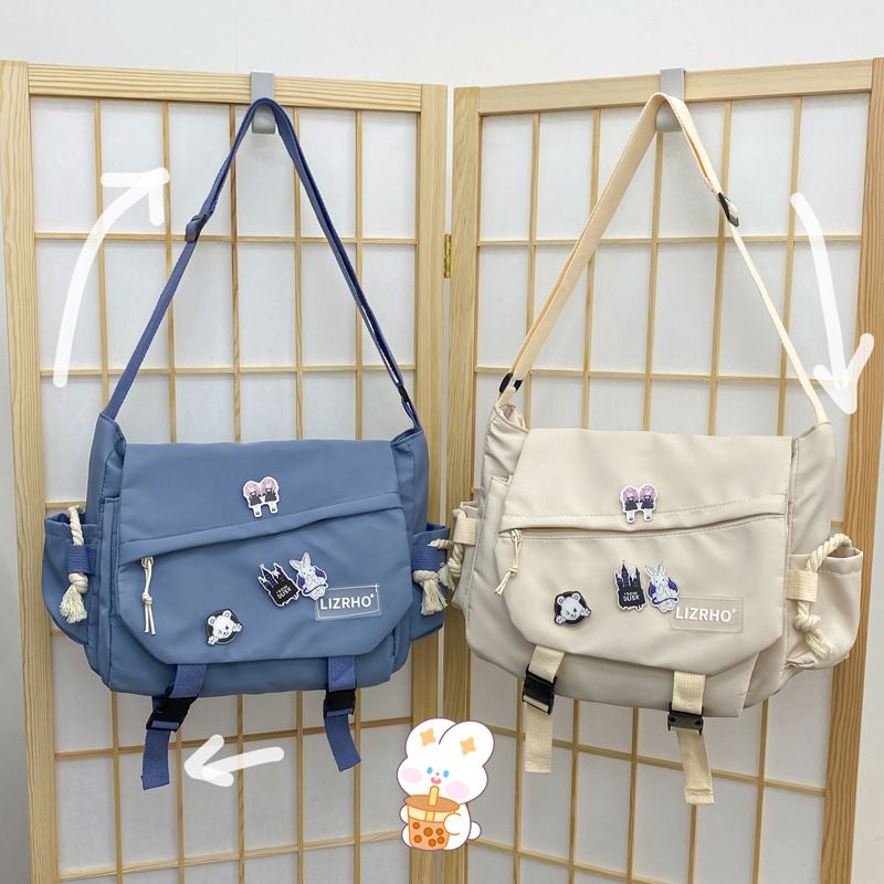 Nylon handbag large capacity crossbody bag men's casual hand bag women's fashion Harajuku large capacity cargo bag youth messenger student handbag
