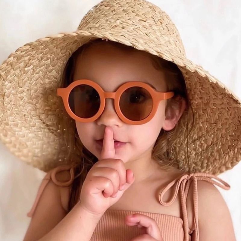 Kids Sunglasses Hipster Baby Baby Round frame Fashion sunglasses Cute cartoon girls little kids Decorative glasses Boys sunglasses