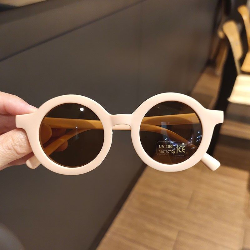Kids Sunglasses Hipster Baby Baby Round frame Fashion sunglasses Cute cartoon girls little kids Decorative glasses Boys sunglasses