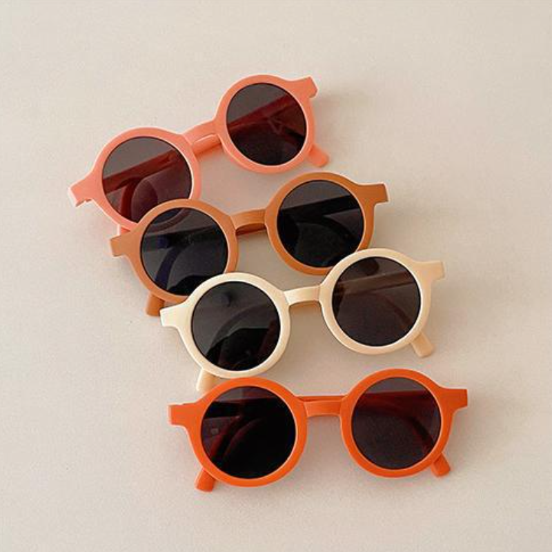 Foldable Kids sunglasses New frosted fashion sunglasses for babies personality round frame girls sunglasses trend