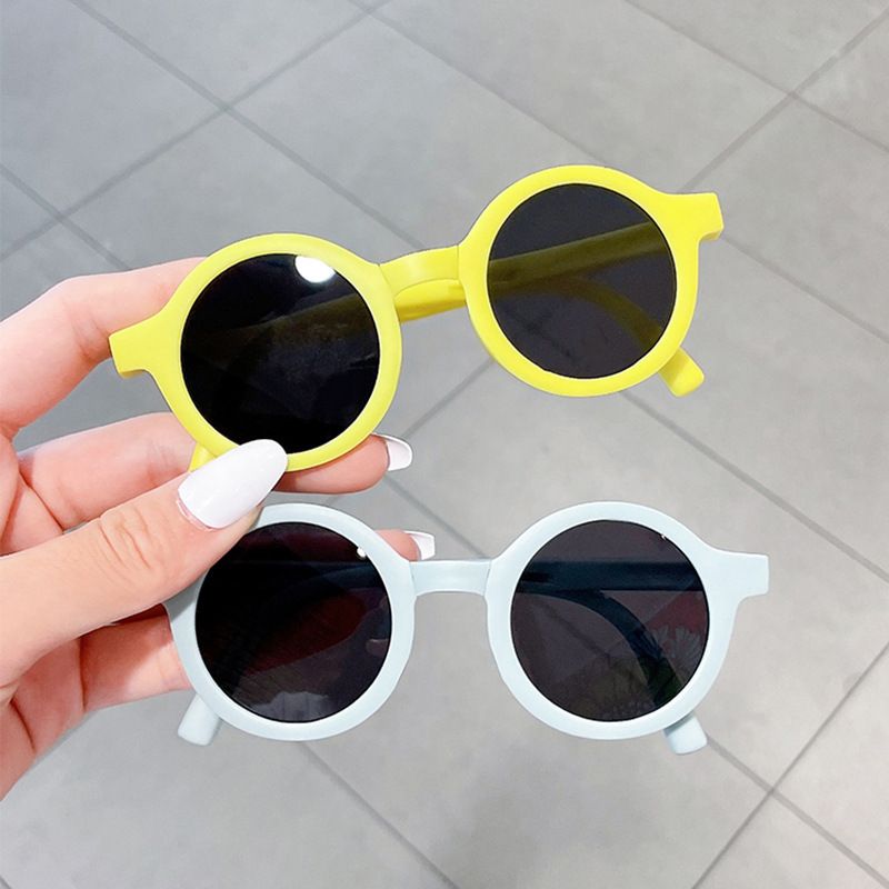 Foldable Kids sunglasses New frosted fashion sunglasses for babies personality round frame girls sunglasses trend