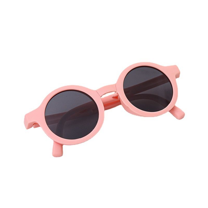 Foldable Kids sunglasses New frosted fashion sunglasses for babies personality round frame girls sunglasses trend
