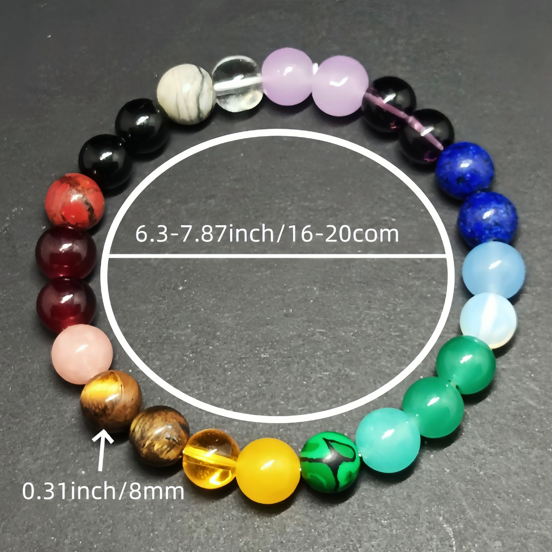 temu Xiyin explosive Money Wealth Natural stone bracelet for men and women topaz Dongling Stone malachite TK