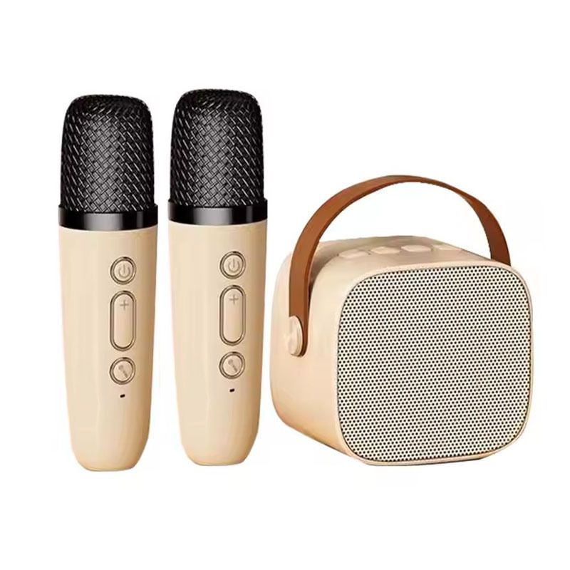 Bluetooth speaker microphone integrated music outdoor live broadcast for the whole family with children's K-tape microphone portable small speaker
