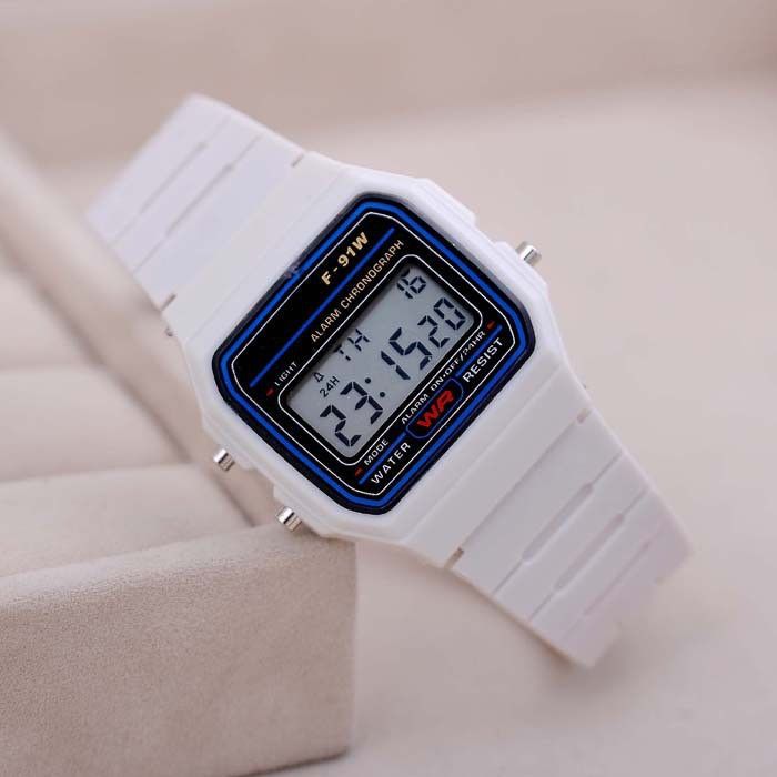 F-91w Watch Electronic Watch Sports Watch Ultra-thin luminous Alarm Clock Boys Girls Children's electronic watch