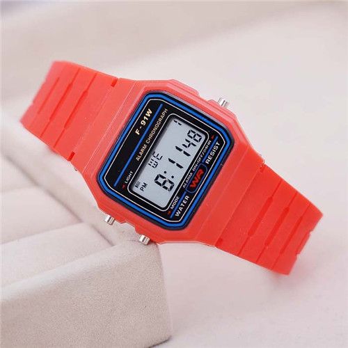 F-91w Watch Electronic Watch Sports Watch Ultra-thin luminous Alarm Clock Boys Girls Children's electronic watch