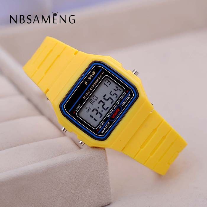 F-91w Watch Electronic Watch Sports Watch Ultra-thin luminous Alarm Clock Boys Girls Children's electronic watch