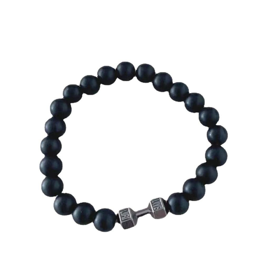 New beaded bracelet volcanic stone dumbbell jewelry men's and women's natural stone turquoise bracelet hot accessories