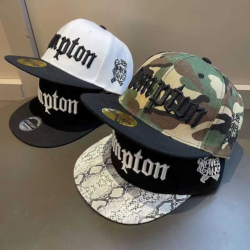 Compton Youth Hip Hop Flat brim Hat Along men's and women's fashion trend hip Hop hat