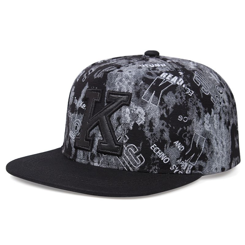 Trendy men's K-letter baseball cap Hip Hop snapback hat Embroidered hat