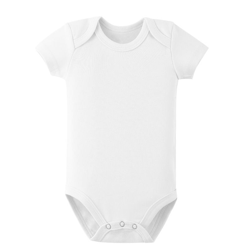 Baby solid-color short-sleeved triangular jacket, children's cotton one-piece jacket, envelope collar, newborn baby fart jacket