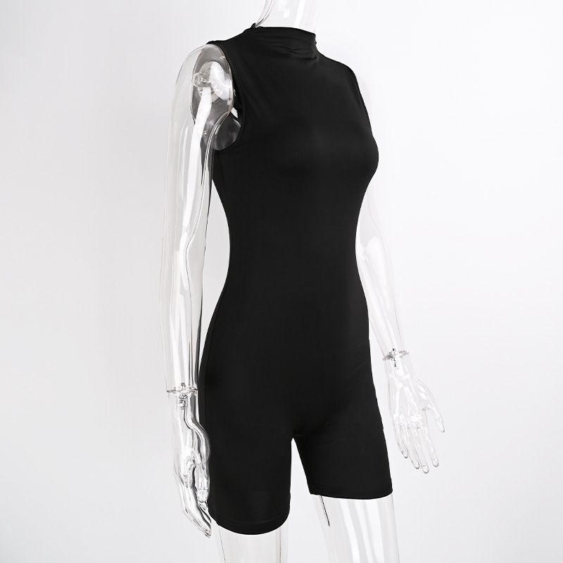 Summer sexy waist-cinching and hip-lifting women's jumpsuits, sportswear tight-fitting one-piece shorts for women