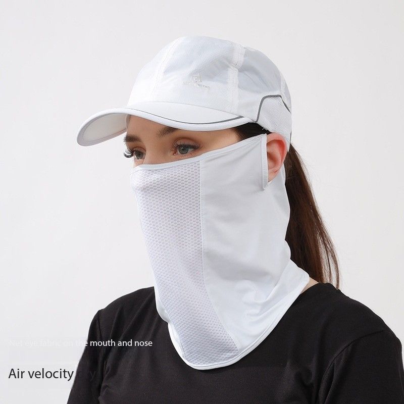 Women's sports sun protection mask, summer ice silk neck cover, thin and breathable, men's outdoor golf UV protection cycling mask