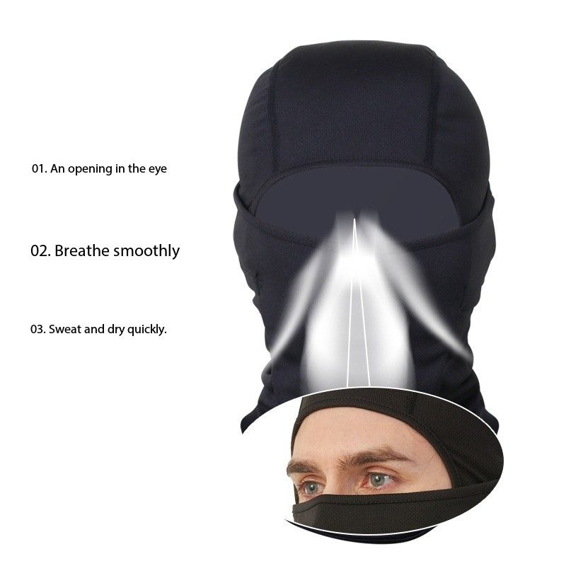 Mesh head cover, men's summer breathable sun protection head cover, outdoor sports motorcycle face protection tactical riding mask