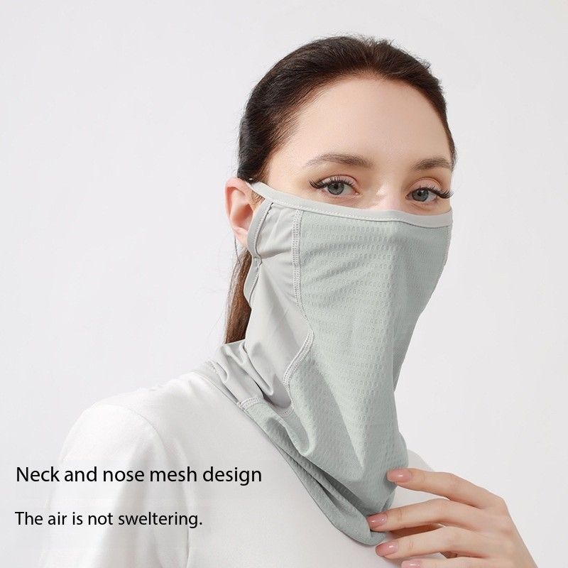 Summer sports cycling masks, sun protection and windproof ice silk masks, thin men's and women's outdoor running and fitness breathable scarves