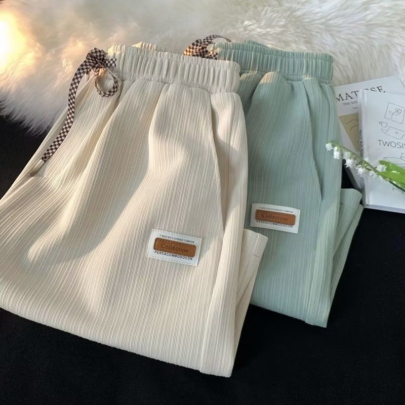 Summer ice silk shorts, men's loose salt style, new men's casual wide-leg mid-length pants, Instagram trend straight five-inch pants