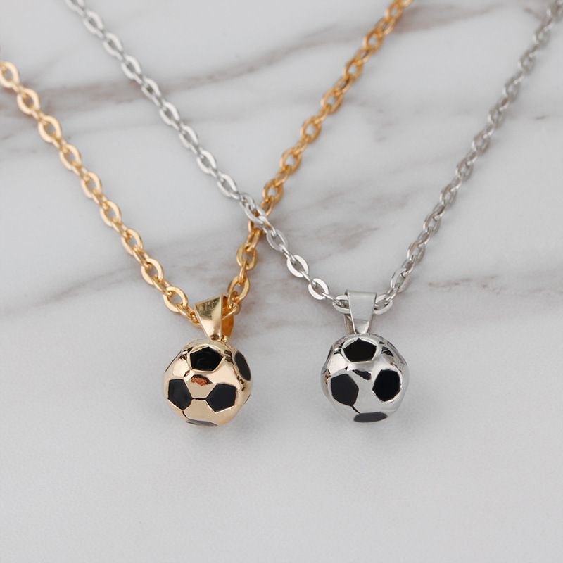 World Cup Football sports series accessories: Men's personalized football necklace and creative football pendant