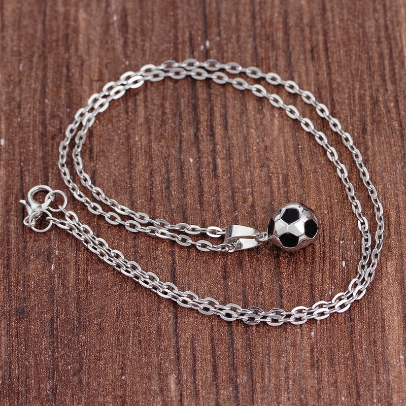 World Cup Football sports series accessories: Men's personalized football necklace and creative football pendant