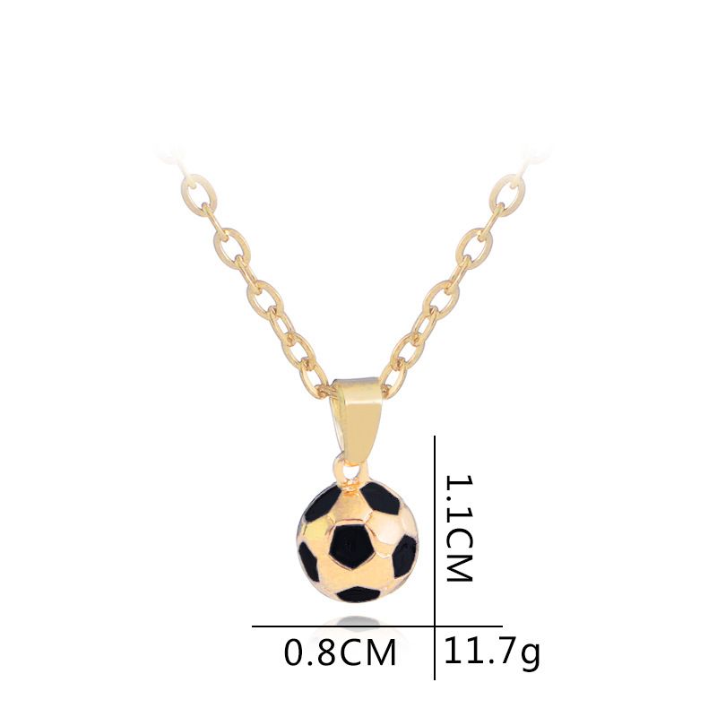 World Cup Football sports series accessories: Men's personalized football necklace and creative football pendant