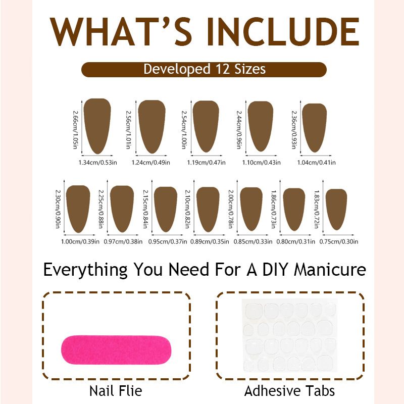 A detachable and wearable nail plate set for ladies with exquisite French bow, almond gold edge lines and delicate nail art