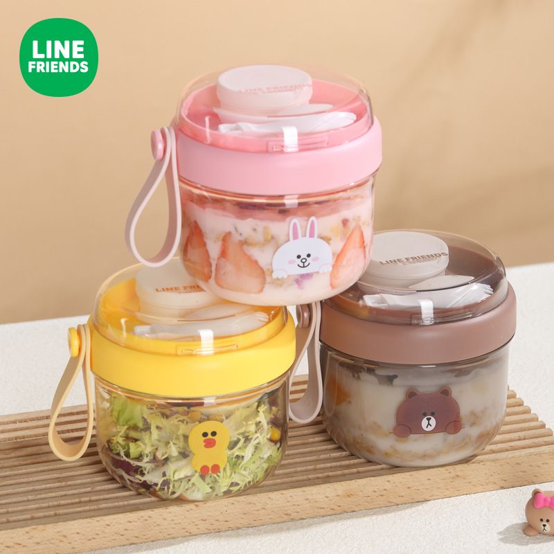 Yogurt cup with handle, portable oat fruit salad cup, student and adult soup, porridge, soy milk cup with spoon, breakfast cup