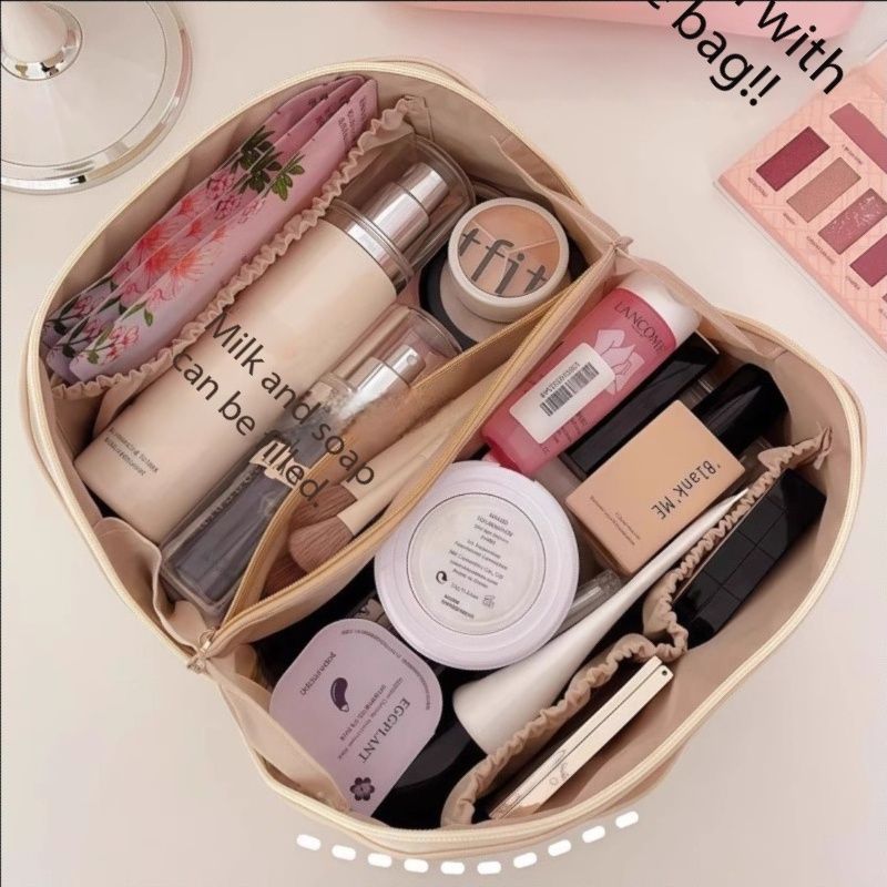 Makeup Organizer Female Toiletry Kit Bag Make Up Case Storage Pouch Luxury Lady Box, Cosmetic Bag, Organizer Bag For Travel Zip