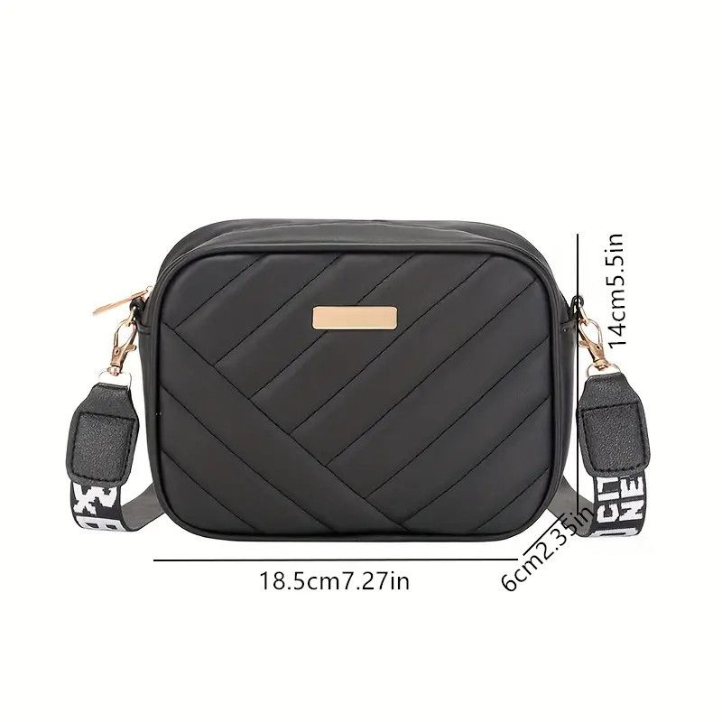 High quality women's PU rolling strip camera bag shoulder bag mobile phone bag casual crossbody bag