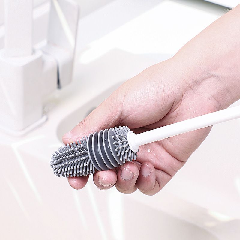 Silicone Cup Brush Milk Bottle Cleaning Brush Long Handle Water Bottles Cleaner Glass Cup Cleaning Brush Kitchen Cleaning Tools