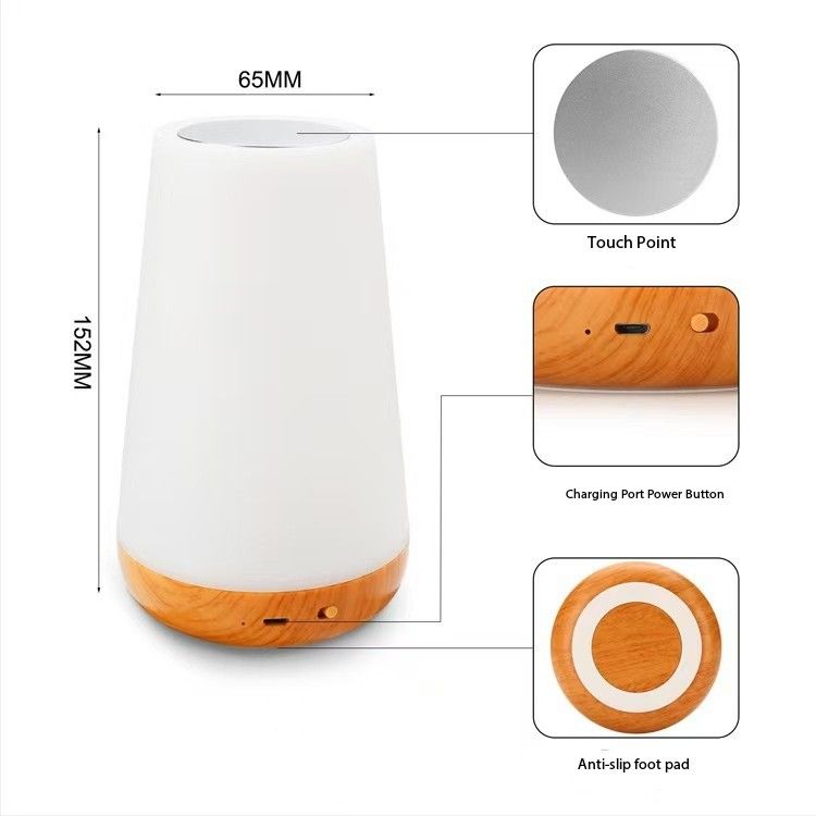 RGB remote control 13-color variable night light, touch dimming, portable bedside USB charging night light, bedside sleep light