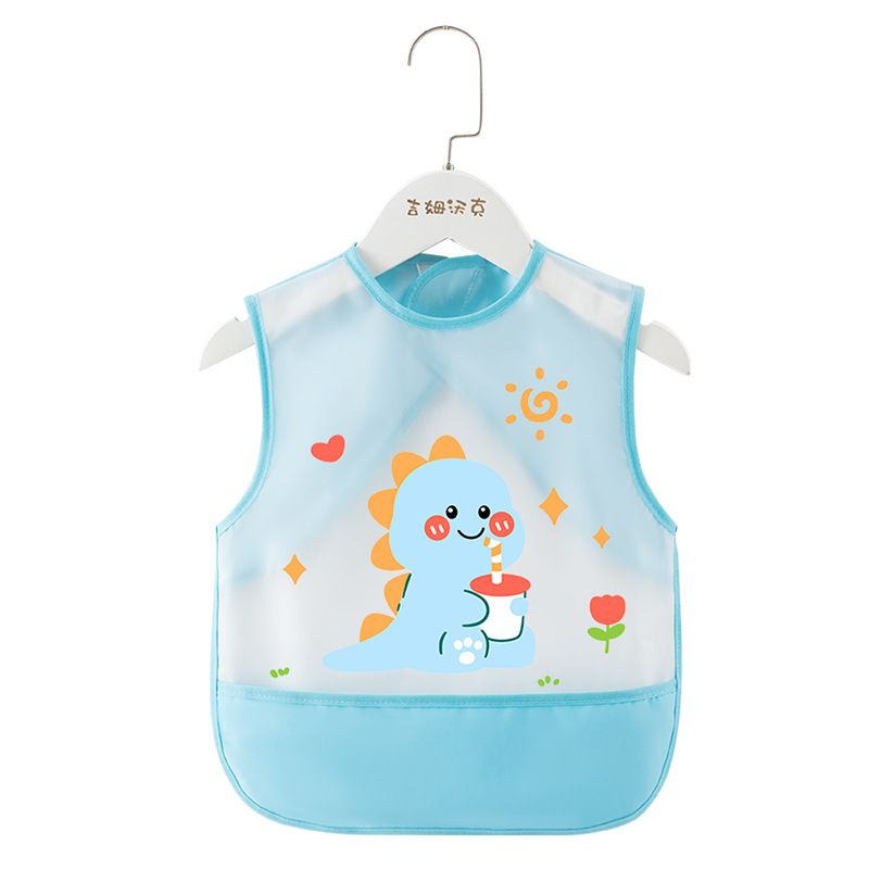 Baby feeding bib waterproof, dirt-proof, no-wash children's cover, infant feeding bib, children's complementary food apron, sleeveless apron