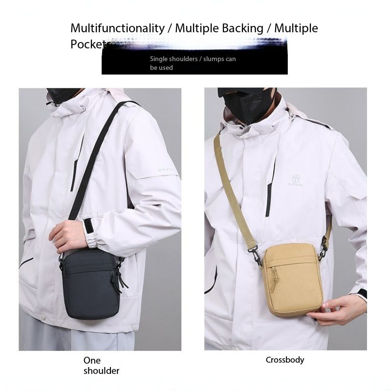 Hot-selling simple men's and women's single-shoulder bags, crossbody bags, solid-colored casual single-shoulder small bags, and lightweight mobile phone crossbody bags