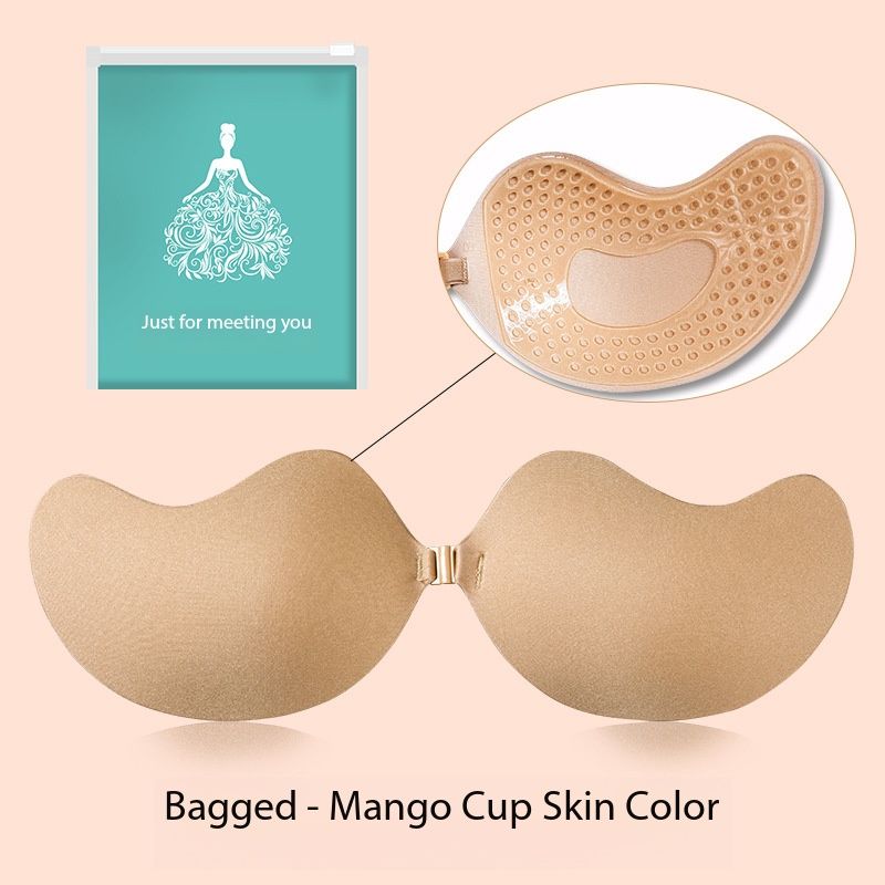 Mango invisible bra for ladies, invisible undergarment, breast pad with gathering effect, suitable for summer without shoulder straps, small breasts appear larger, suitable for taking wedding photos w