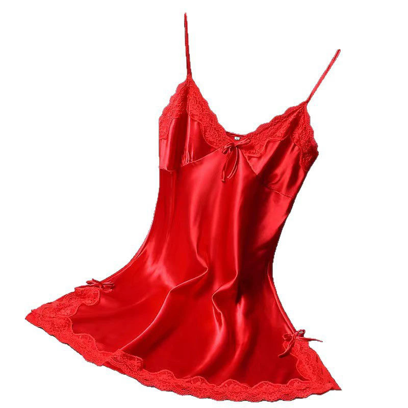 Sexy Lace Patchwork Camisola Lingerie Nighty Wedding Dress Sleep Wear Nightdress Clothes Women's Nightgowns Sexy Nightwear