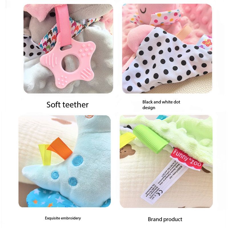 Elephant Baby Comforter Blanket Soft Appease Towel Baby Rattle Animals Toys Soothe Reassure Sleeping Towel Lathe HangingToddler