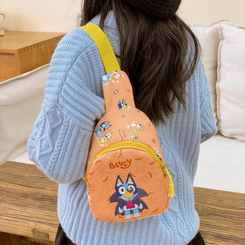 Bluey And Bingo Anime Figure Printing Cartoon Mnin Backpack Children A Shoulder Bag Messenger Bag Birthday Gift