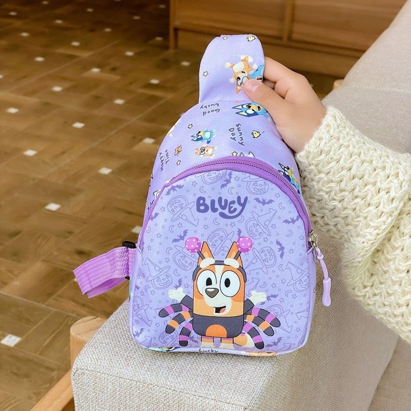 Bluey And Bingo Anime Figure Printing Cartoon Mnin Backpack Children A Shoulder Bag Messenger Bag Birthday Gift