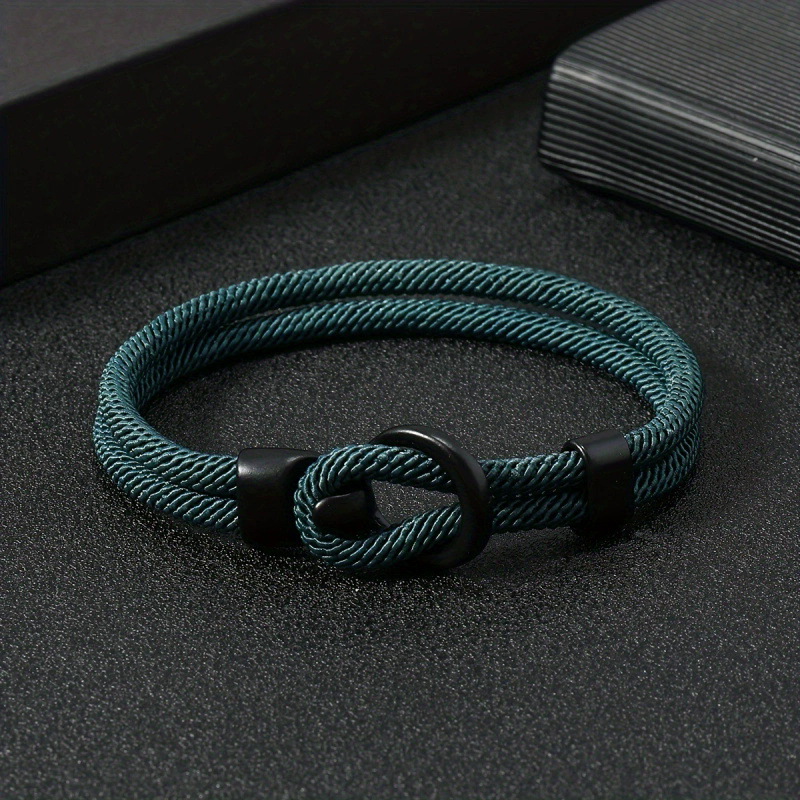 Fashion Rope Bracelet Men Double Layer Outdoor Camping Braclet Homme Accessories Survival Paracord Braslet Gift For Him